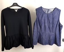 M&S Women's Black Bubble Hem