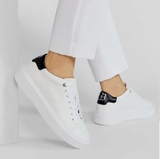 Ted Baker LORNEA White Magnolia Flower Platform Trainer UK4 RRP£125