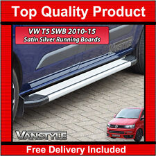 FITS VW T5 TRANSPORTER CARAVELLE 10-15 SWB SIDE STEPS RUNNING BOARD SIDE BARS