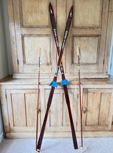 Vintage skis wooden asnes - skis,