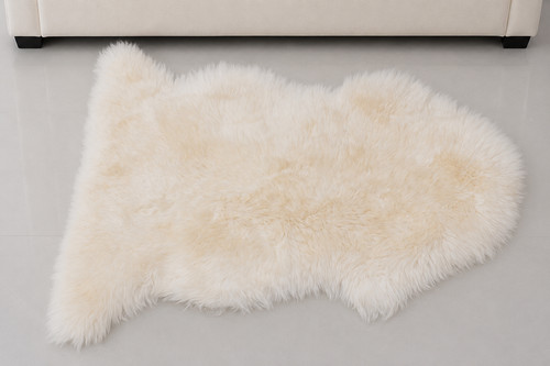 Genuine ivory sheepskin rug - genuine,