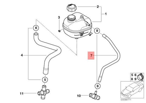 Genuine radiator vent hose - genuine,