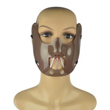 Mask Horror Halloween Costume Accessory Brown Mouth Restraint Half