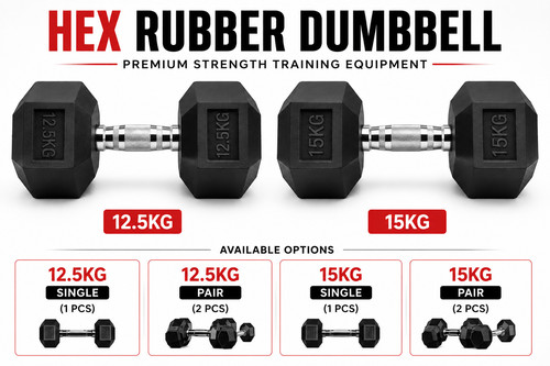Ntek 15kg single - rubber, hex