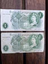 Two Old Bank of England £1
