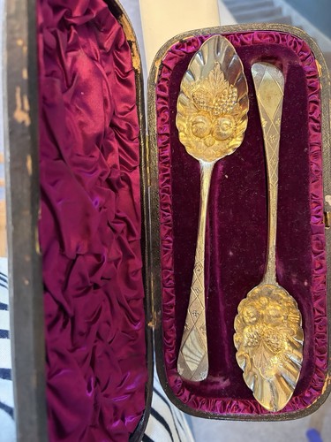 Silver hallmarked spoons fruit - silver,