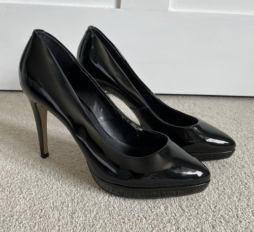 Buffalo leather heels black - leather,