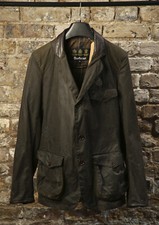 Barbour Beacon Sports Wax Jacket - 007 James Bond Skyfall Olive Size S.