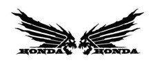 2x Custom Wings skull Decal