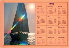 1985 Calendar Card Sailboat
