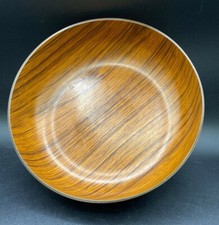  Bowl Vintage Steam Press Laminate 1970's Wooden Snack Crisps Fruit Nuts270mm   