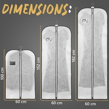 2/4/6Pcs Breathable Garment Covers Suit Dress Coat Dust Protector Zip Bags