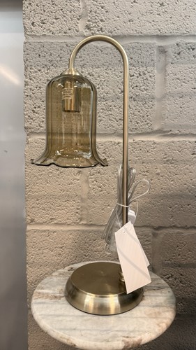 Gold table tulip lamp - gold,