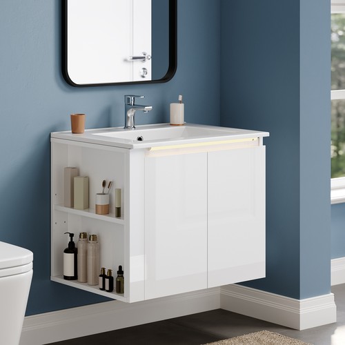 High gloss white bathroom - gloss,