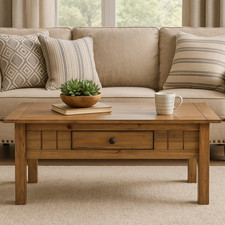 Solid Wood Coffee Table with