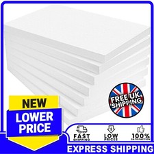 Pack Of 10 White 600mm x 400mm x 25mm Polystyrene Foam Sheets Void Filling Slabs