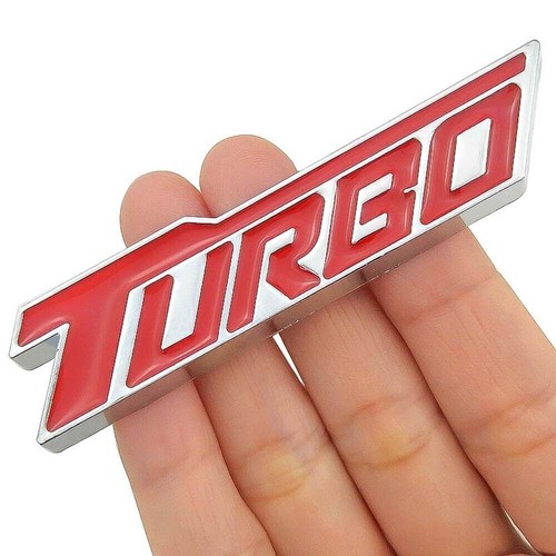 Turbo logo metal sticker - metal,