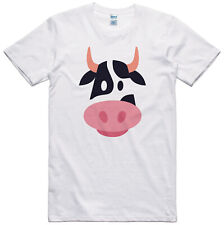 T-Shirt Cow Face Design Regular Fit Cotton Unisex Tee