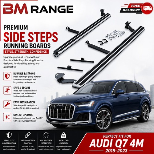Pair aluminium side steps - pair,