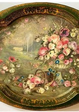 Toleware. Large Metal Tray