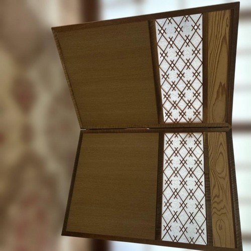 Wooden folding shoji screen - wooden,
