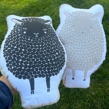 The Land of Nod Sheep Shaped Pillow Set Decorative Throw Pillows Crate & Barrel