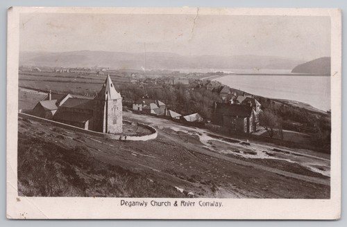 Postcard vintage deganwy - vintage,