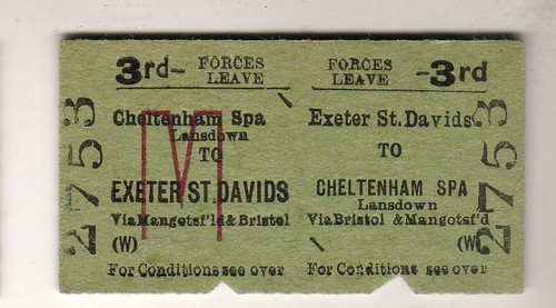 Railway ticket exeter - ticket, st