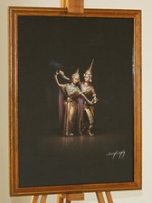 BOONSONG (20th Century) Pastel Painting of Traditional Thai (Siamese) Dancers