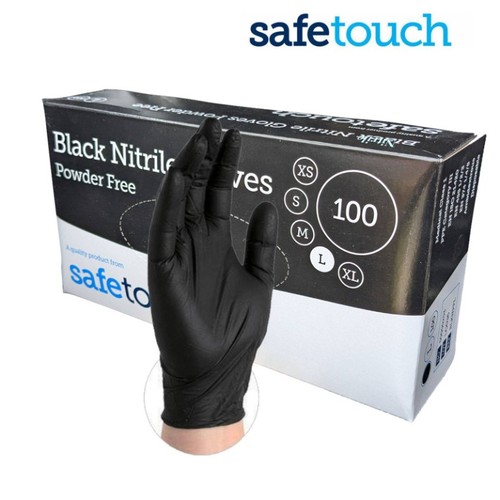 Black nitrile disposable - black,