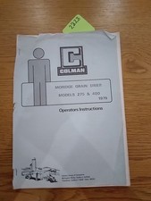 Command Moridge Grain Drier 275 400 Operators Instructions 1979