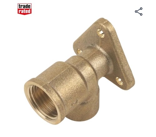 Flomasta wall plate elbow 15mm - wall,