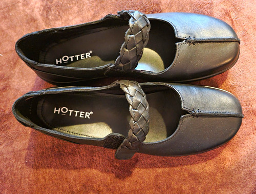 Hotter women black leather - black,