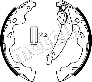 Rear metelli 0438 brake - rear, 53-0438