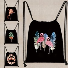 Flamingo Drawstring Backpack