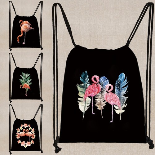 Flamingo drawstring backpack - flamingo,
