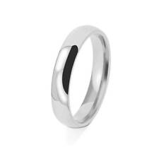WEDDING BAND | 4mm Silver Mens Womens Stainless Steel Dress Ring | GORGEOUS