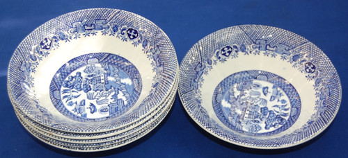 Set vintage willow pattern - vintage,