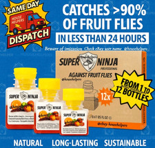 Super Ninja Fruit Ninja Fruit Fly Trap 1-2-3 Pack Highly Effective meal flies