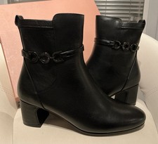 Moda In Pelle Black Leather ‘Oceane’ Ankle Boots. Brand New In Box. UK5/EU38