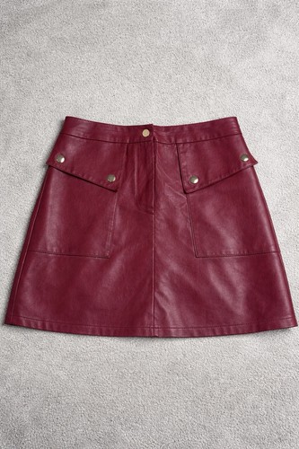Zara women burgundy faux - women's,
