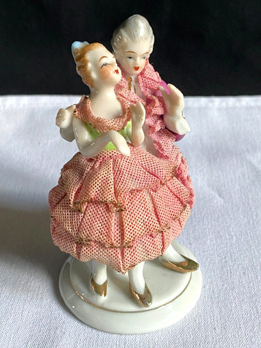 Foreign lace porcelain couple - lace,