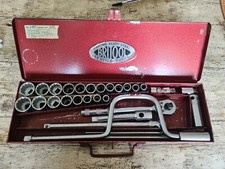 Britool 140A ½" Drive Socket Set, Complete 28 Piece England AF & Whitworth 