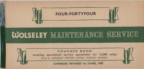 Wolseley maintenance - 4/44,