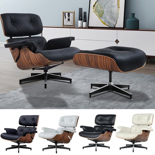 Mid century leather lounge - leather,