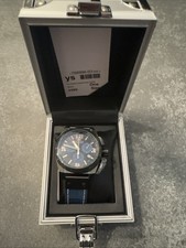 TW Steel TW1117 Chronograph Black Dial Men’s Watch – Leather Strap, New with Tag