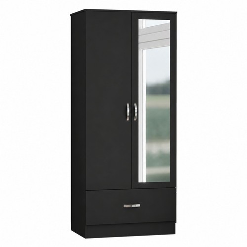 Wooden door wardrobe - wooden, with