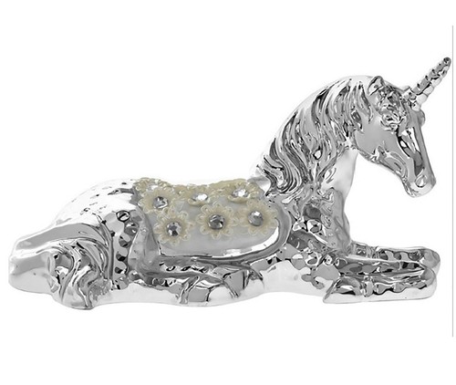 Silver unicorn horse - silver,