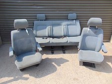 VW Transporter seat set T4 91-03 front rear bench grey cloth headrests Interior