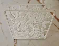 Ikea Serviette Holder 802.099.01 White Rose design.    